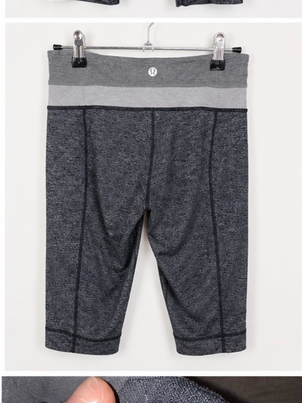🚨 Lulu🍋 Dark Heather Gray Cropped Capris - Picture 2 of 5